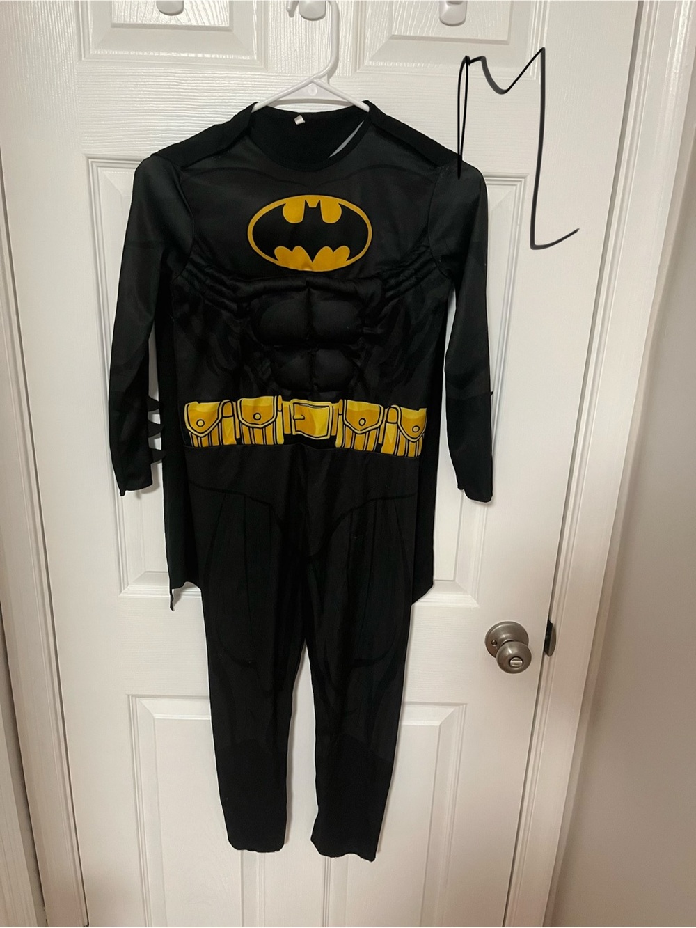 Batman Kids Black and Yellow Muscle Chest Costume